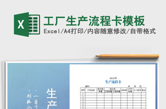 2021年工廠生產流程卡模板