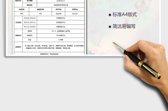 2021年個人表格求職簡歷