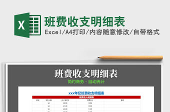 2021年班費收支明細(xì)表