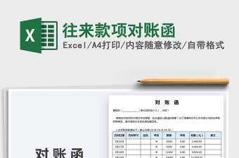 2021年往來款項(xiàng)對(duì)賬函
