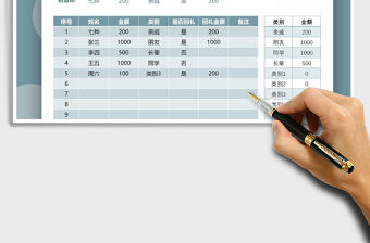 2021年婚禮禮金登記記錄表