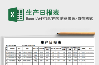 2021年生產(chǎn)日報表