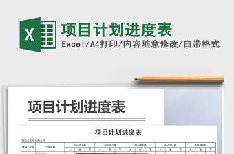 2021年項(xiàng)目計(jì)劃進(jìn)度表