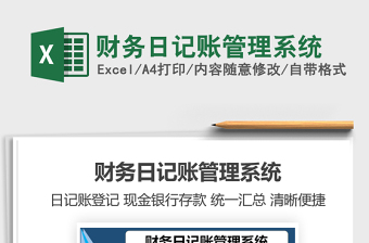 2022财务年度理管理系统(日记账、年度总账)