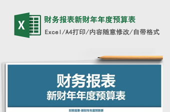 2021年財(cái)務(wù)報(bào)表新財(cái)年年度預(yù)算表