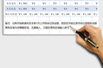 2021年家庭收入支出表全年版