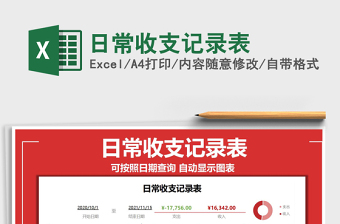 2021年日常收支記錄表
