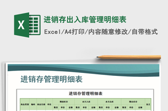 2021年進(jìn)銷存出入庫管理明細(xì)表