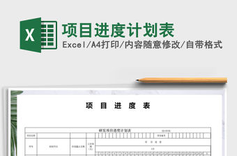 2021年項目進度計劃表