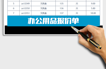 2021年簡潔辦公用品報價單