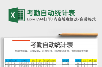 2021年考勤自動統(tǒng)計表