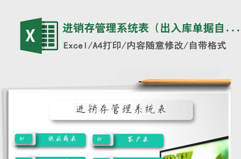 2021年進(jìn)銷(xiāo)存管理系統(tǒng)表（出入庫(kù)單據(jù)自動(dòng)保存至明細(xì)表）