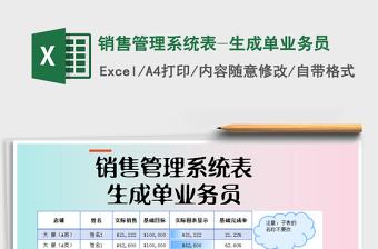 2021年銷售管理系統(tǒng)表-生成單業(yè)務(wù)員