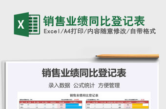2021年銷售業績同比登記表