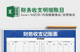 2021年財務(wù)收支明細(xì)賬目