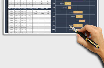 2021年遠程辦公工作計劃表-日歷甘特圖