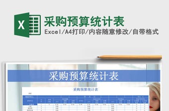 2021年采購預算統(tǒng)計表免費下載