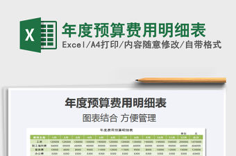 2021年年度預算費用明細表