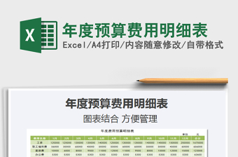 2021年年度預(yù)算費(fèi)用明細(xì)表