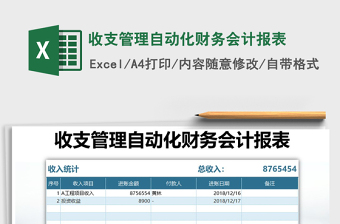 2022收支管理自动化资金明细表