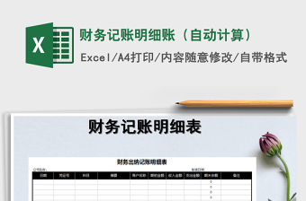 2021年財務(wù)記賬明細(xì)賬（自動計算）