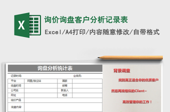 2021年詢價詢盤客戶分析記錄表