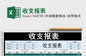 2021年收支報表免費下載
