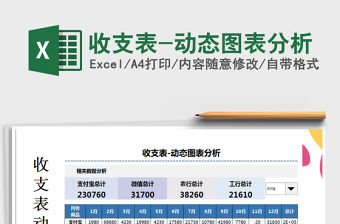 2021年收支表-動態圖表分析免費下載