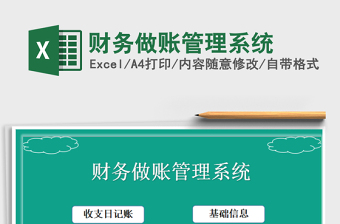 2021年財務(wù)做賬管理系統(tǒng)