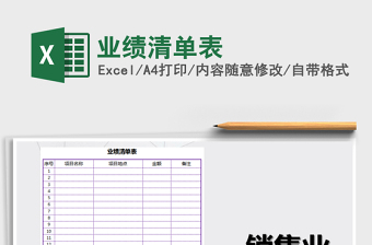 2021年業(yè)績清單表