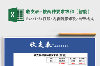 2021年收支表-按兩種要求求和（智能）