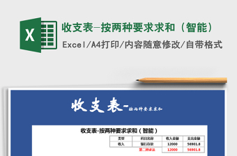 2021年收支表-按兩種要求求和（智能）