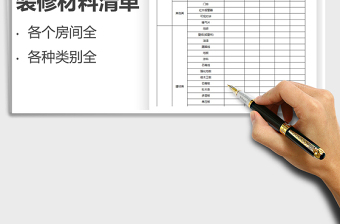 2021年裝修材料清單