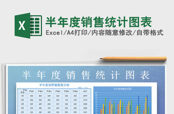 2021年半年度銷售統計圖表