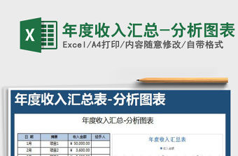 2021年年度收入匯總-分析圖表