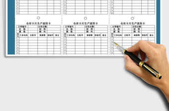 2021年倉庫卡片生產流轉卡