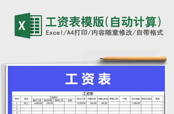 2021年工資表模版(自動(dòng)計(jì)算)