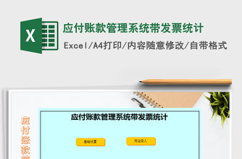 2021年應付賬款管理系統帶發票統計