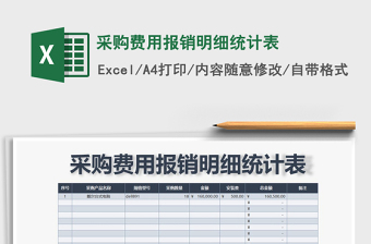 2021年采購費用報銷明細統(tǒng)計表