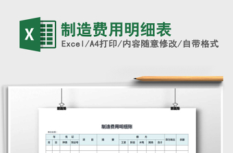 2021年制造費用明細(xì)表