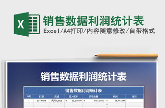 2021年銷售數(shù)據(jù)利潤統(tǒng)計(jì)表