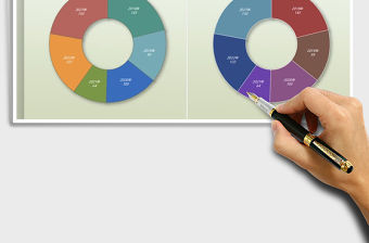 2021年圓環圖數據圖表模板