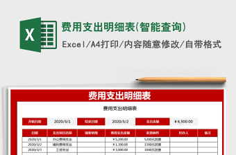 2021年費(fèi)用支出明細(xì)表(智能查詢)