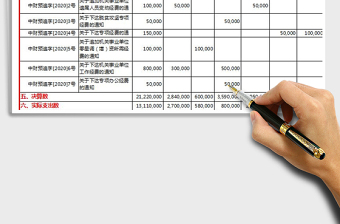 2021年财政收支预算指标账