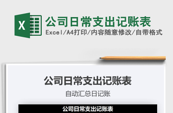 2021年公司日常支出記賬表