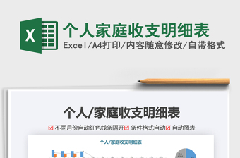 2021年個人家庭收支明細表