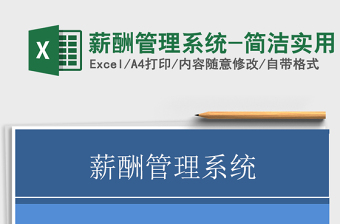 2021年薪酬管理系統(tǒng)-簡潔實用
