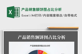 2021年產(chǎn)品銷售額餅圖占比分析