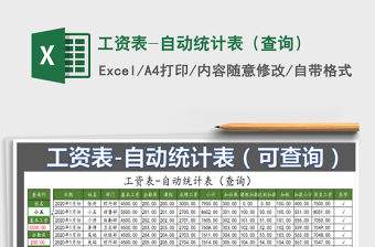 2022年工資表-自動統(tǒng)計表（查詢）