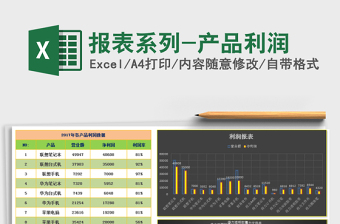 2021年報(bào)表系列-產(chǎn)品利潤